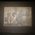 Lot 029 - Antique Double Board-Mounted Photograph of a Group of Young Men with Cigarettes and "B" Letters on Backs of Sweaters, Photographed by Graham, Wolfeboro, New Hampshire