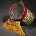 Lot 030 - Antique S.S. Pierce Co. Faneuil Hall Coronitas Five Cent Cigar Tin with Glass Lid, Hinged Clasp, and Attached Display Stand, Faneuil Hall Building Graphics, Factory No. 1000, 3d District, New York, 5-1/4" H