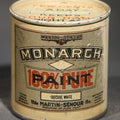 Lot 034 - Vintage Martin-Senour Monarch 100% Pure Paint Miniature Tin Can Coin Bank Advertising, "Outside White," The Martin-Senour Co., Chicago, Illinois, 2-1/4" H