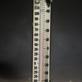 Lot 042 - Vintage Brass Desk Thermometer with Acorn Finial and Leaf Motif, Dual Fahrenheit and Celsius Scale, Manufactured by Conant Custom Brass, Burlington, Vermont, 7-3/4" H