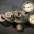Lot 050 - Antique Dual-Gauge Gas Pressure Regulator Salvaged from a Ritter X-Ray Machine, Ritter Dental Mfg. Co., Rochester, New York, Circa 1915, 8-1/2" H