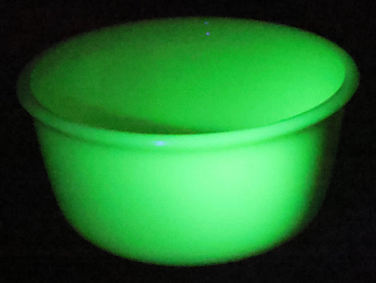 Vintage Uranium Glass Mixing Bowl, Manufactured by Hamilton Beach, Racine, Wisconsin