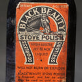 Lot 053 - Antique "Black Beauty" Stove Polish Bottle with Original Label, Horse Head Graphic, "My Beauty Will Not Burn Off," 6 Ounces, 6-1/4" H