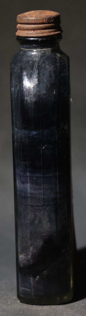 Antique "Black Beauty" Stove Polish Bottle with Original Label, Horse Head Graphic, "My Beauty Will Not Burn Off," 6 Ounces