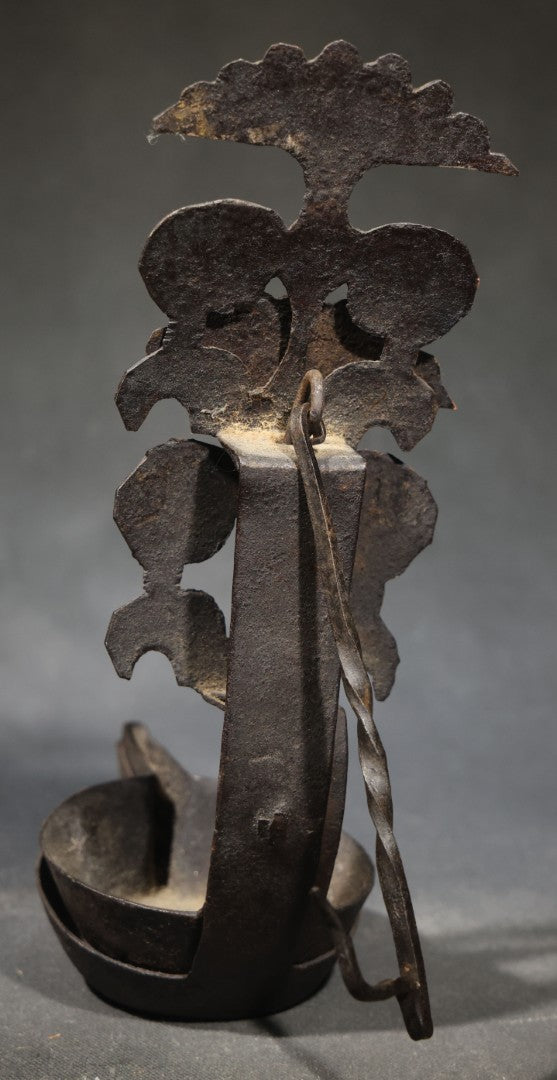 Pair Iron Betty Lamps