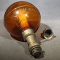 Lot 058 - Antique "Purdy's Spheric Lamp" Amber Glass Jeweler's Alcohol Lamp, Patented 1880 and 1893, by J.H. Purdy, Note Missing Tin Base, 6" H