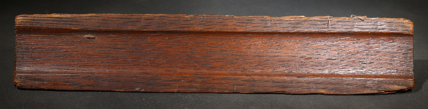 Vintage Hand-Painted Oak "No Smoking" Desk Sign with Gold Lettering