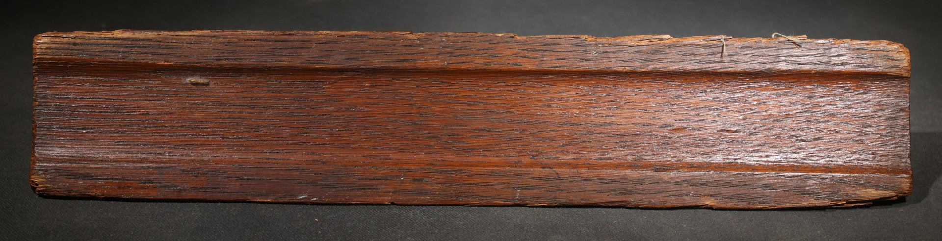 Vintage Hand-Painted Oak "No Smoking" Desk Sign with Gold Lettering