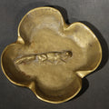 Lot 071 - Vintage Brass Quatrefoil Ashtray with Fox Hunting Scene in Relief, Manufactured by Virginia Metalcrafters, Model 3-12, 4-3/4" W