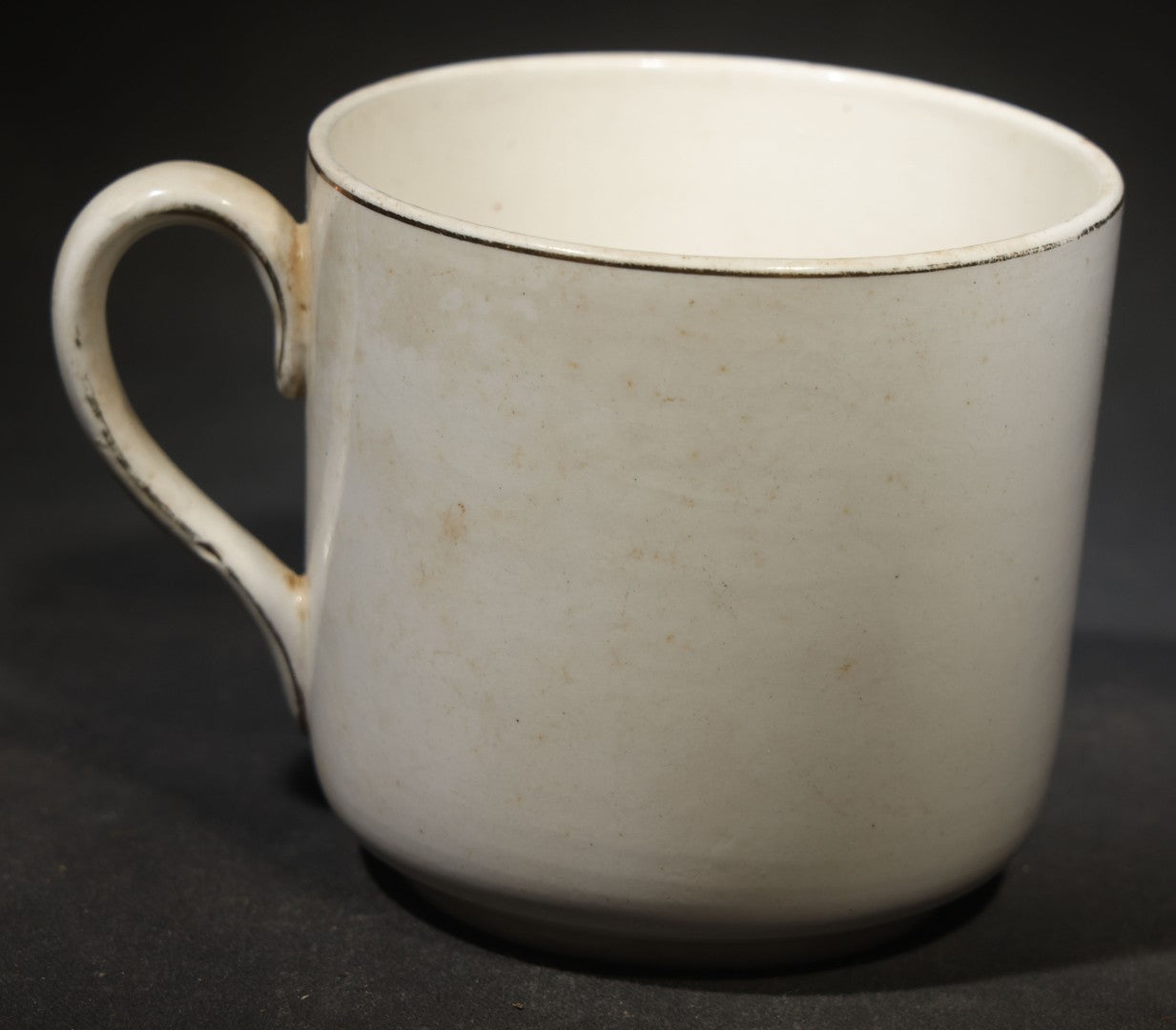 Vintage English Motto Mug, "I Am Not Greedy but I Want Enough," Gold Trim, Made in England