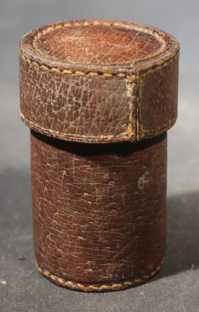Antique Travel Shot Glass in Fitted Leather Case