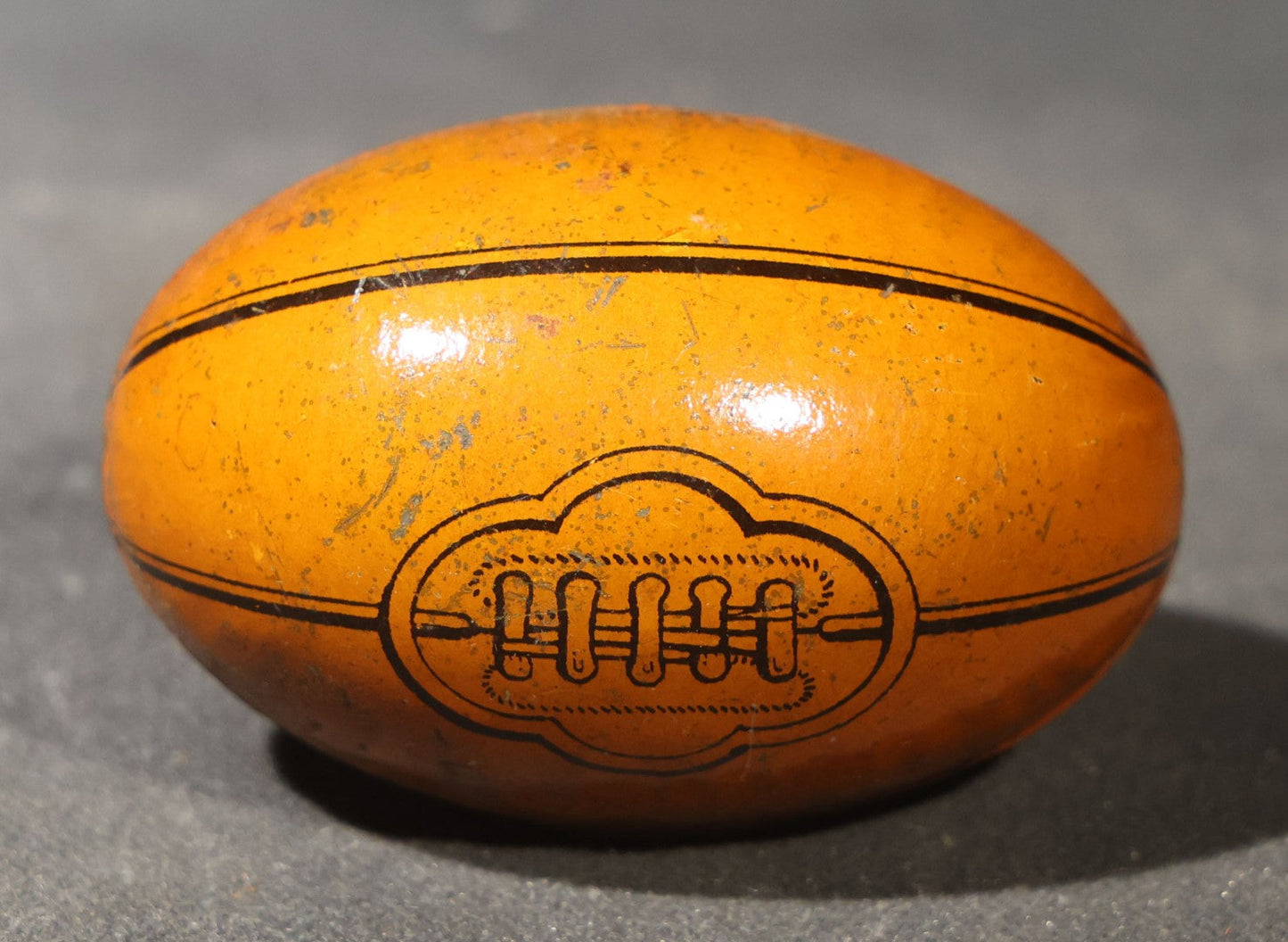 Vintage Tin Lithographed Football Candy Container, Made in Japan