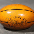 Lot 091 - Vintage Tin Lithographed Football Candy Container, Made in Japan, 2-1/4" L