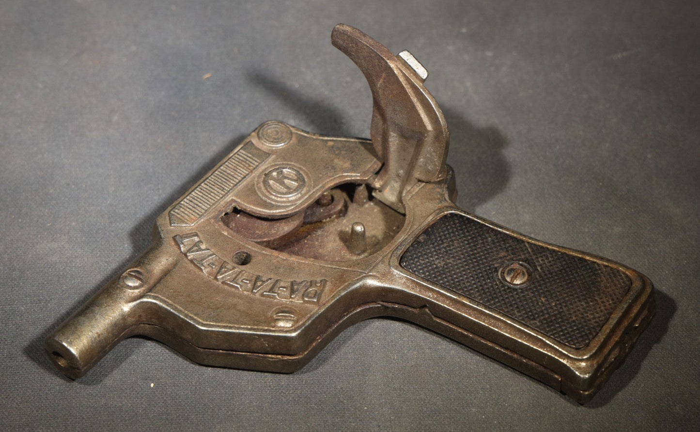 Vintage "Ra-Ta-Ta-Tat" Machine Toy Cap Gun, Manufactured by The Kilgore Company, Circa 1938, Missing Crank Handle