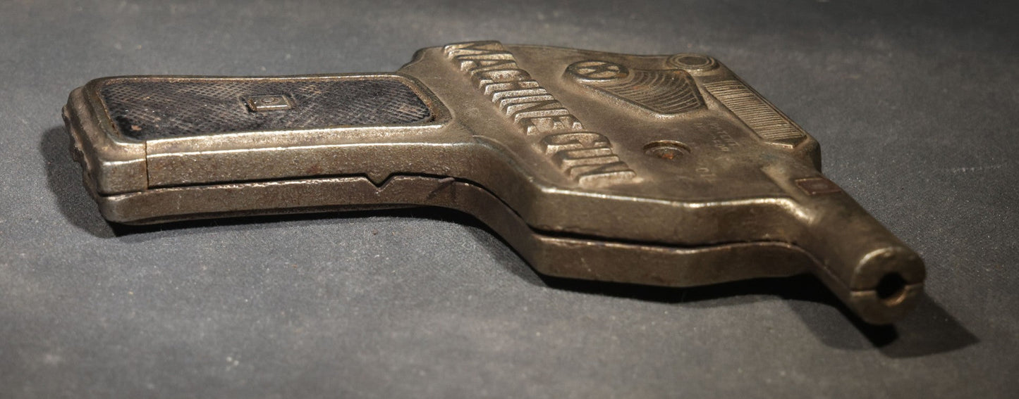 Vintage "Ra-Ta-Ta-Tat" Machine Toy Cap Gun, Manufactured by The Kilgore Company, Circa 1938, Missing Crank Handle
