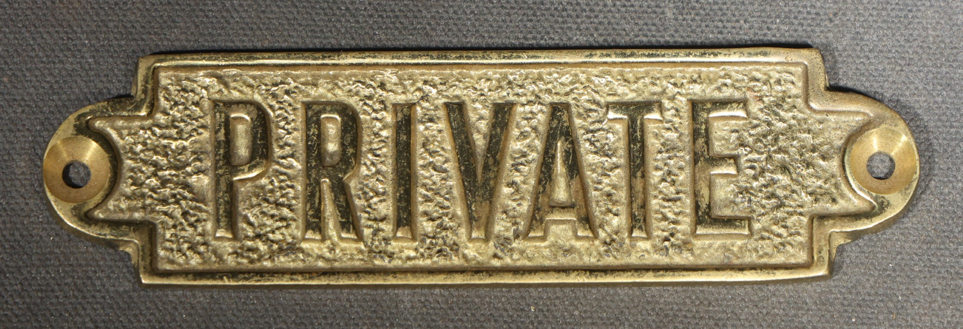 Vintage Brass "PRIVATE" Door Plaque