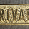 Lot 114 - Vintage Brass "Private" Door Plaque, 4-3/4" L