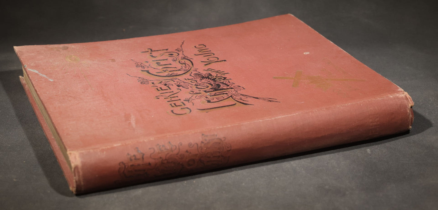 "A Short Life of Christ for the Young" Antique Illustrated Religious Book by Cunningham Geikie, D.D., with 100 Full-Page Engravings by Alexandre Bida, Published by Henry Neil, Philadelphia, Pennsylvania, Poor Condition