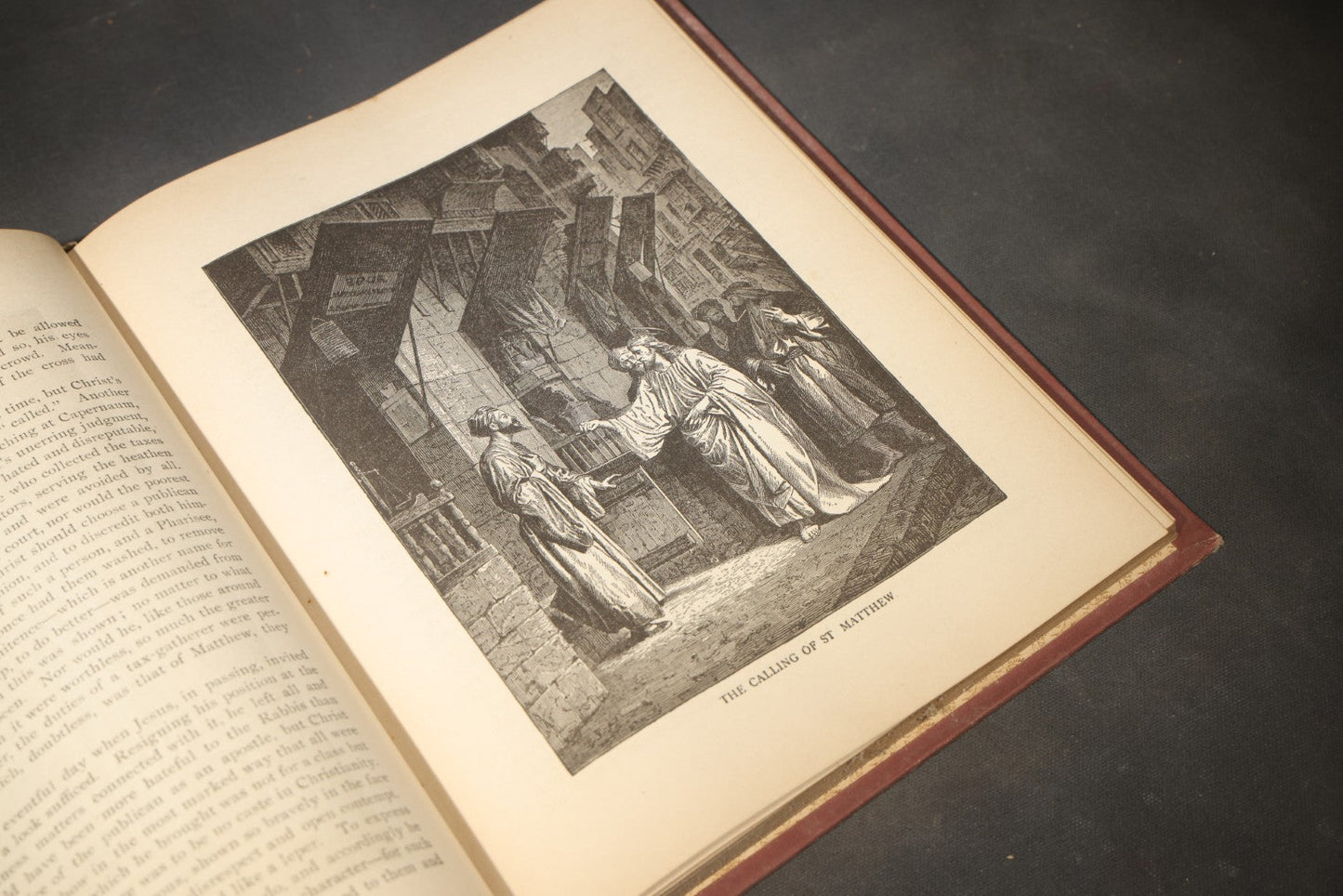 "A Short Life of Christ for the Young" Antique Illustrated Religious Book by Cunningham Geikie, D.D., with 100 Full-Page Engravings by Alexandre Bida, Published by Henry Neil, Philadelphia, Pennsylvania, Poor Condition