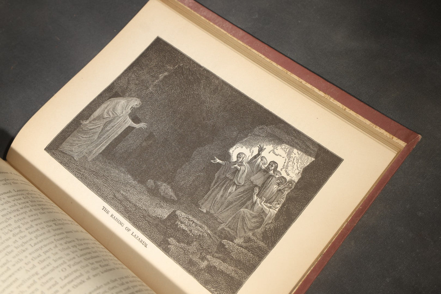 "A Short Life of Christ for the Young" Antique Illustrated Religious Book by Cunningham Geikie, D.D., with 100 Full-Page Engravings by Alexandre Bida, Published by Henry Neil, Philadelphia, Pennsylvania, Poor Condition