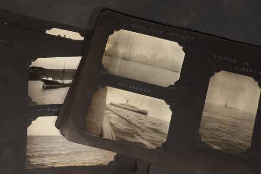 Partial 1920s Snapshot Album with Motorcycle