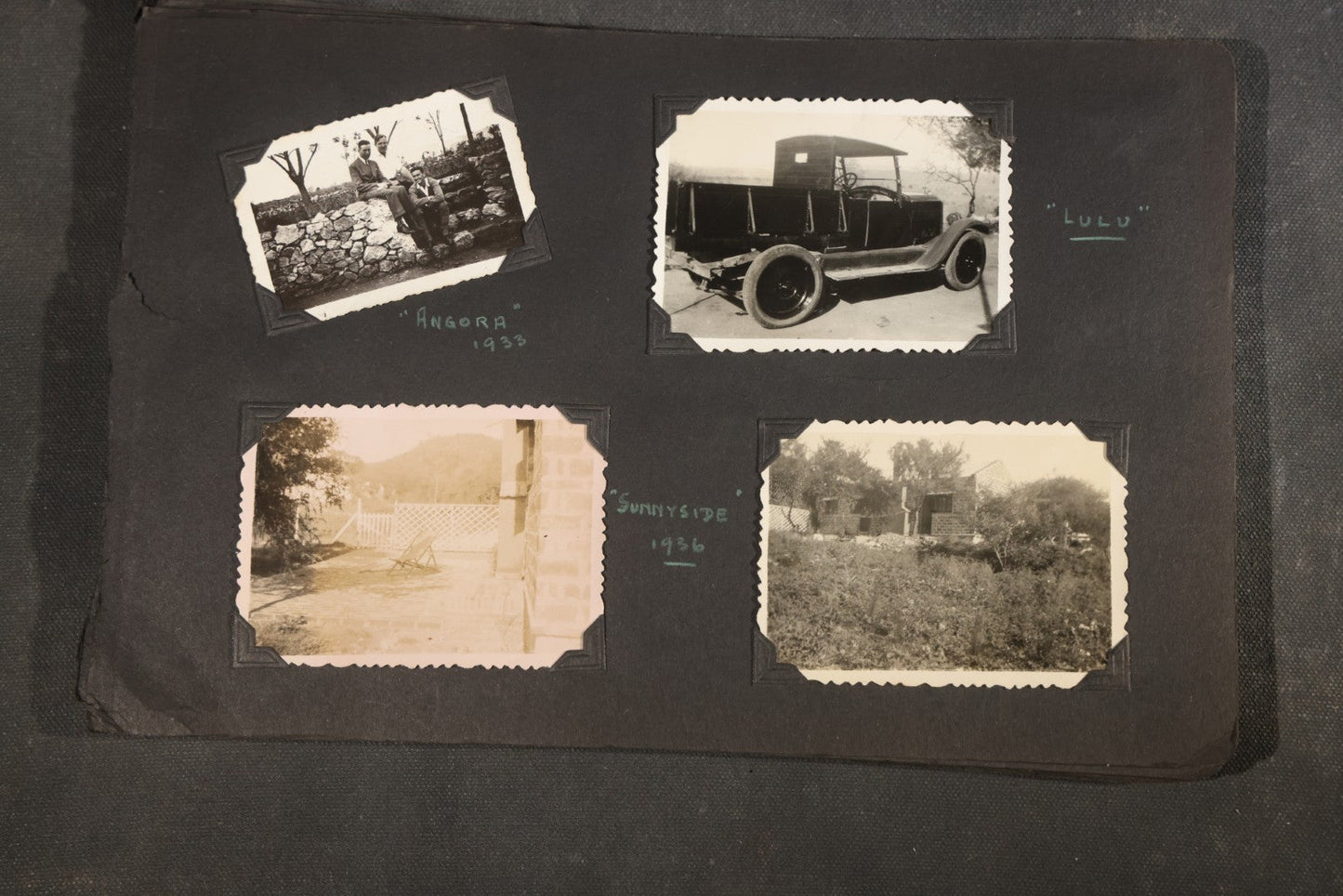 Partial 1920s Snapshot Album with Motorcycle