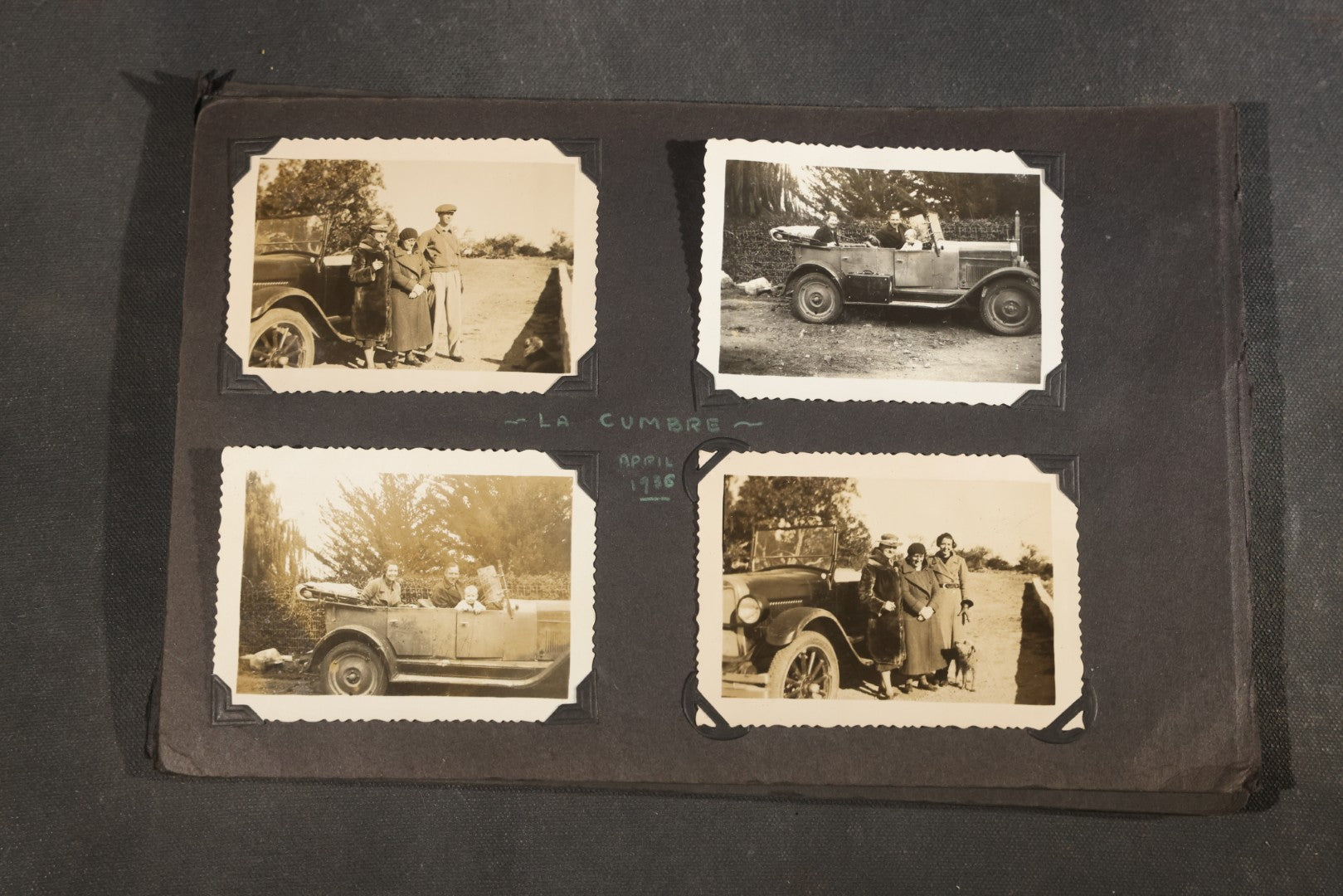 Partial 1920s Snapshot Album with Motorcycle