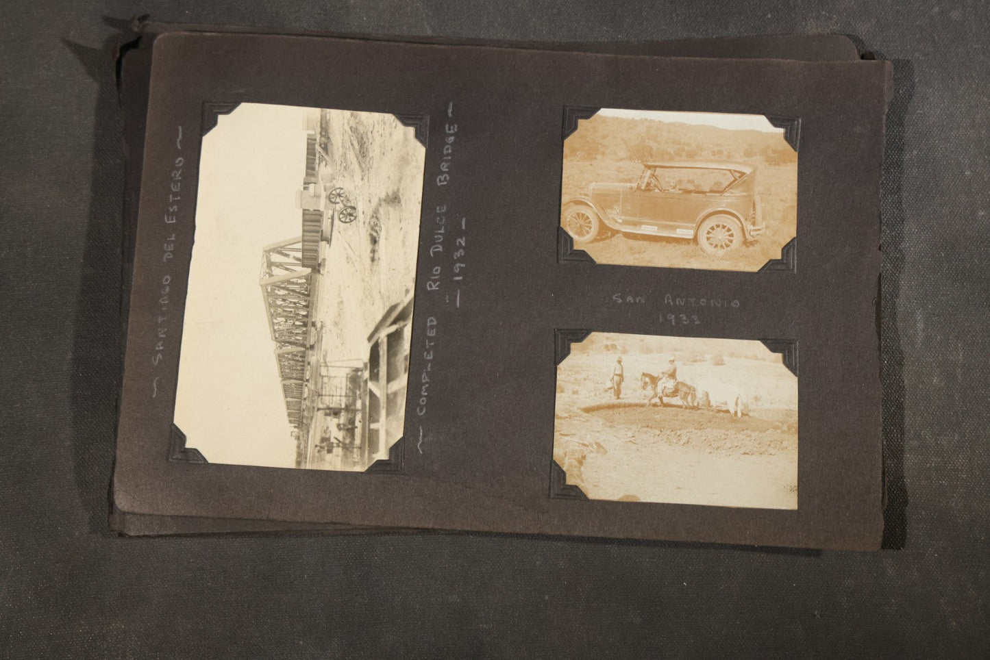 Partial 1920s Snapshot Album with Motorcycle