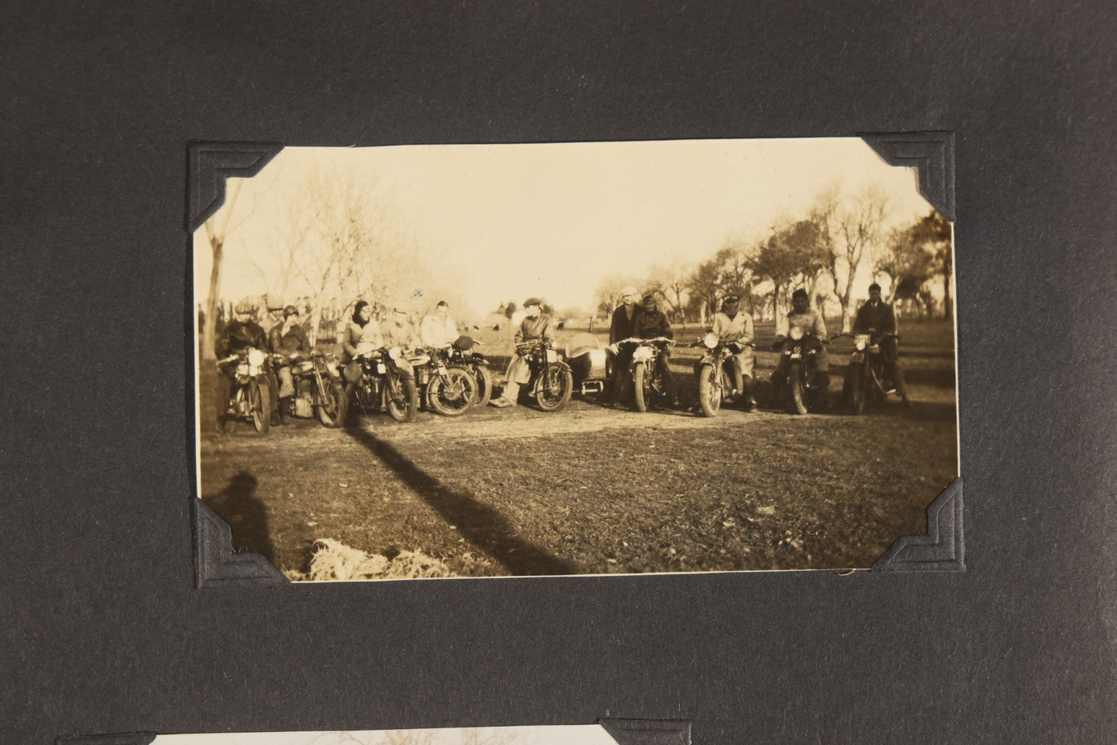 Partial 1920s Snapshot Album with Motorcycle