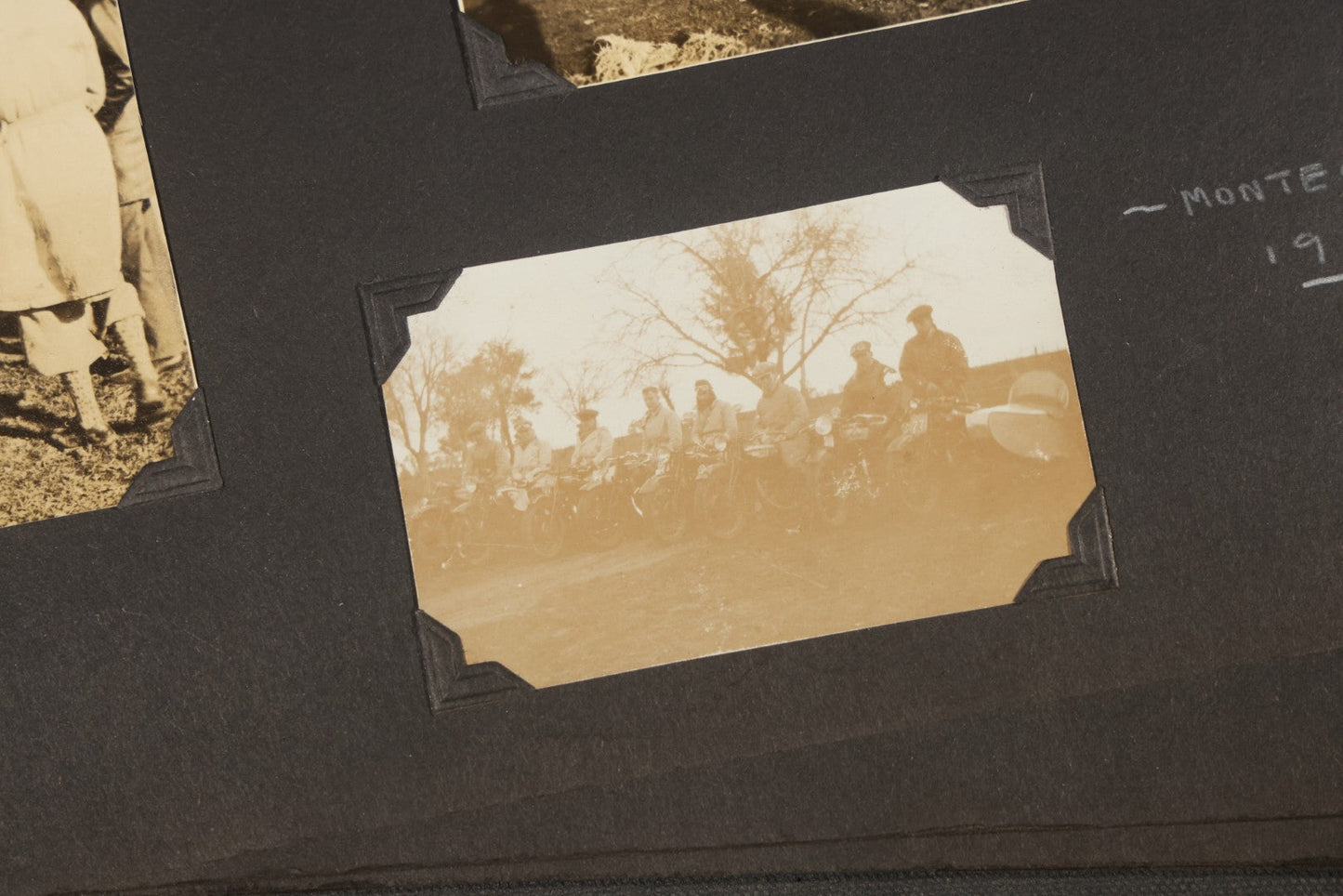 Partial 1920s Snapshot Album with Motorcycle