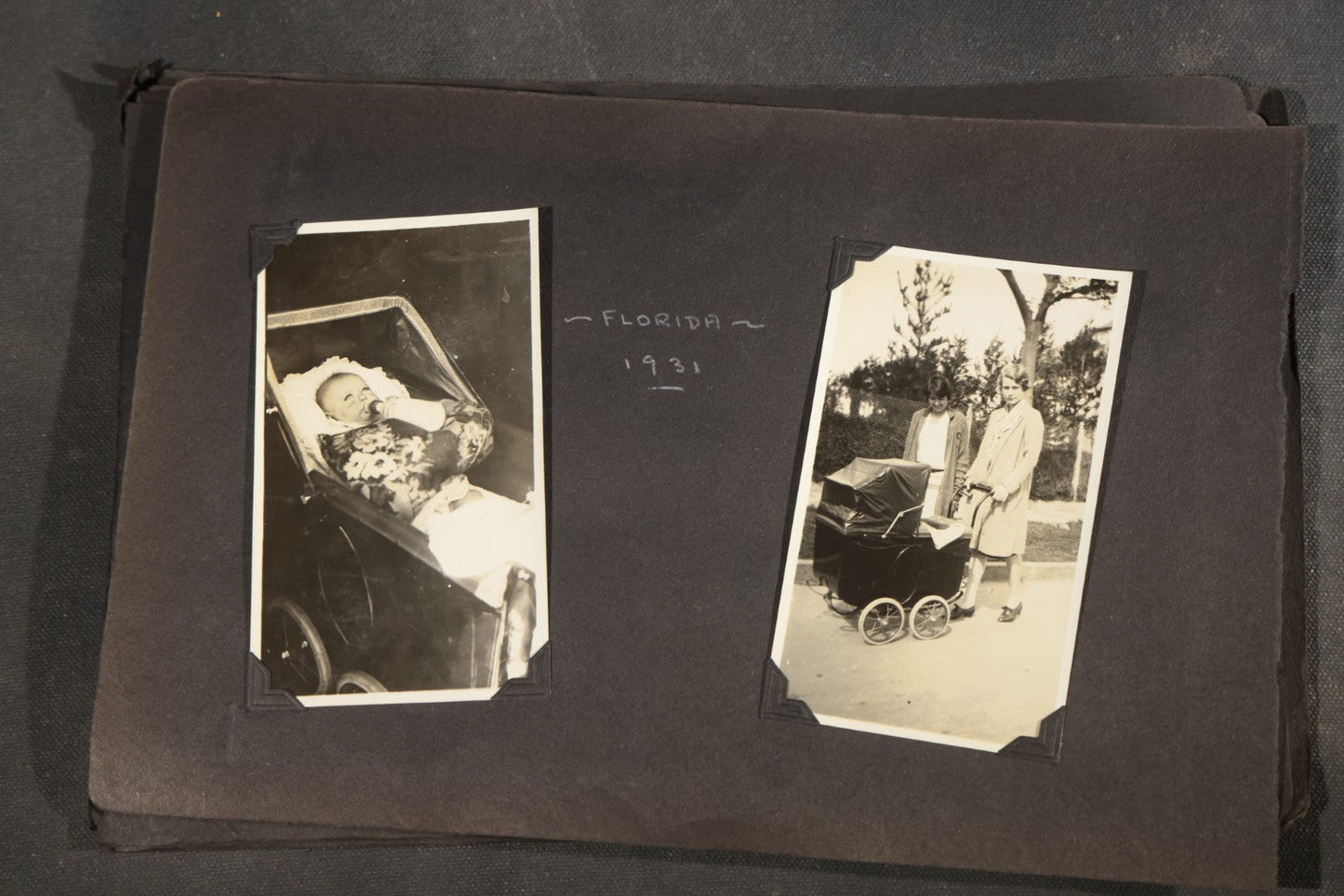 Partial 1920s Snapshot Album with Motorcycle