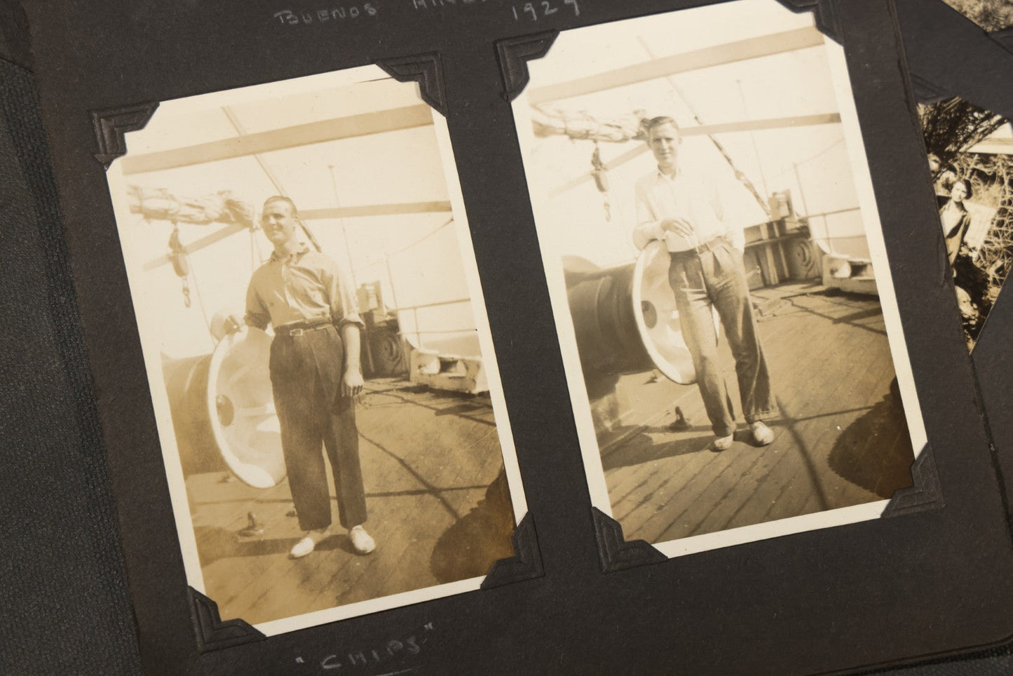 Partial 1920s Snapshot Album with Motorcycle