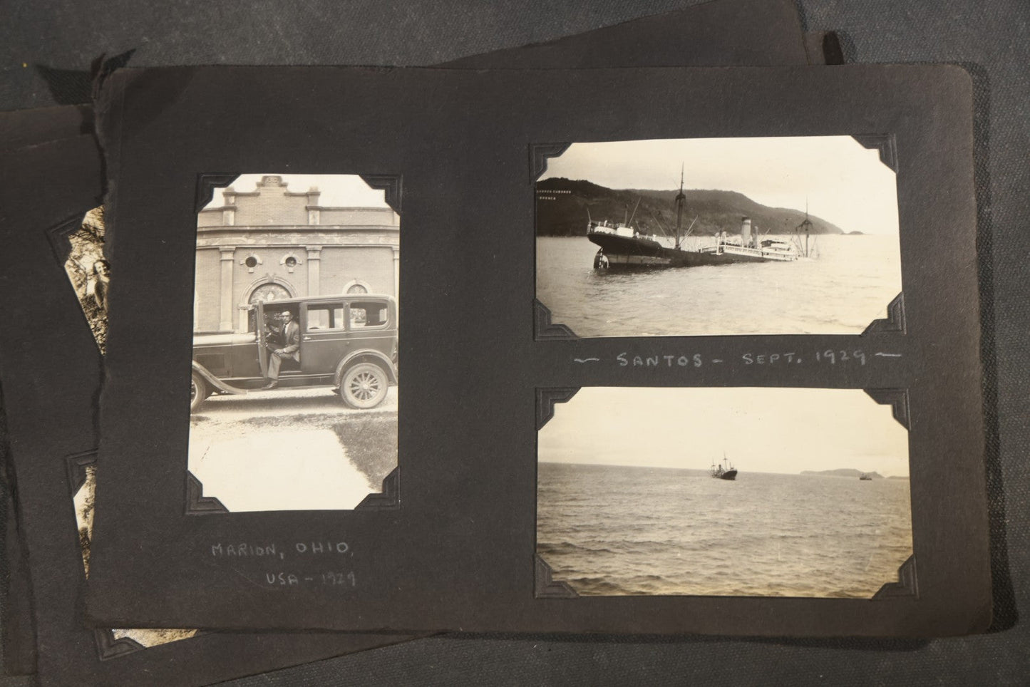 Partial 1920s Snapshot Album with Motorcycle