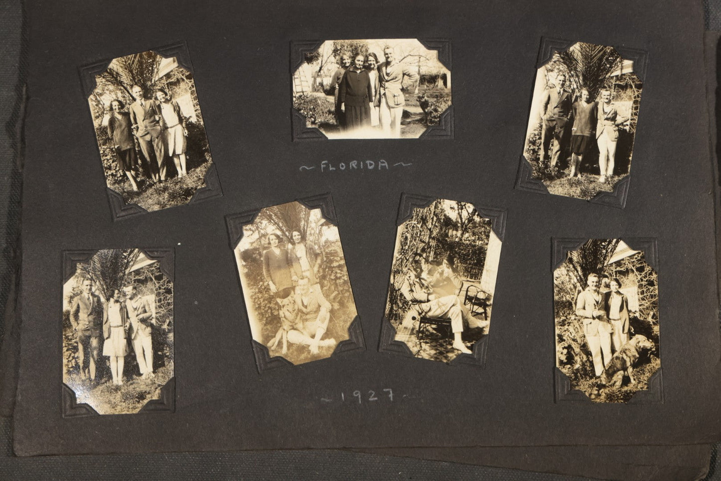 Partial 1920s Snapshot Album with Motorcycle