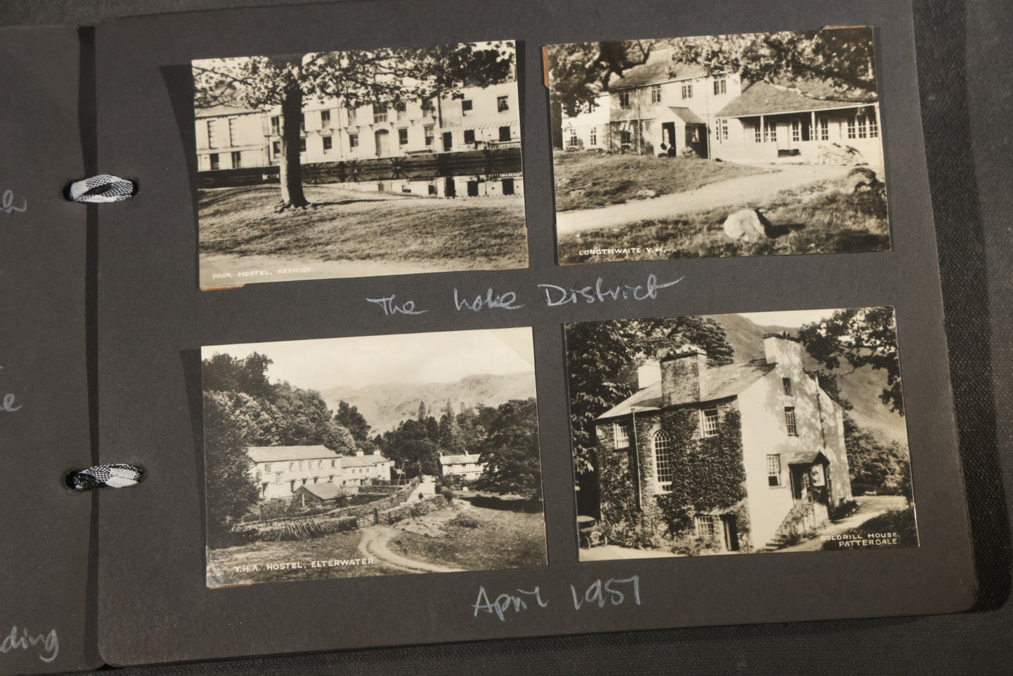 Vintage Snapshot Photo Album Containing 200+ Photographs, English and French Travel, Churches, Villages, Chartres Cathedral, Leicestershire, and French Countryside, Circa 1940s-1950s