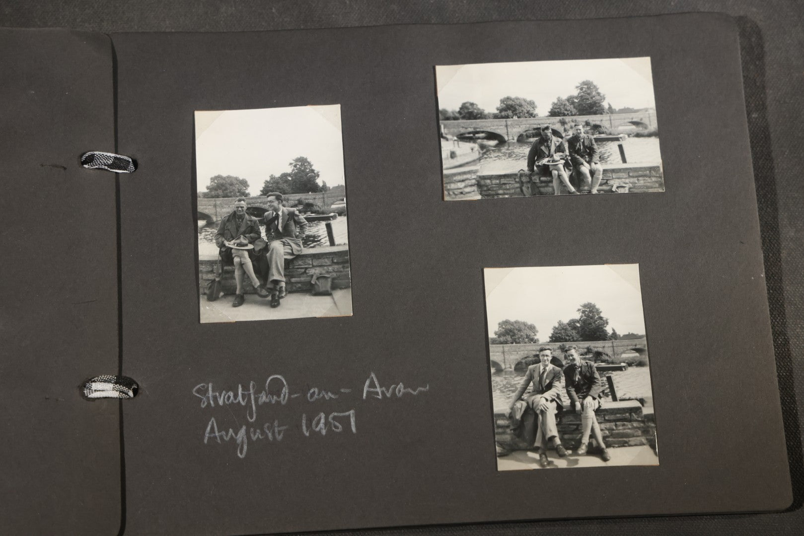 Vintage Snapshot Photo Album Containing 200+ Photographs, English and French Travel, Churches, Villages, Chartres Cathedral, Leicestershire, and French Countryside, Circa 1940s-1950s