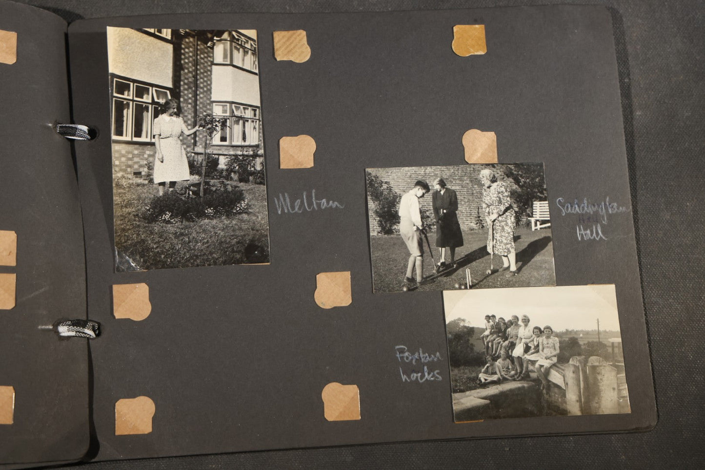 Vintage Snapshot Photo Album Containing 200+ Photographs, English and French Travel, Churches, Villages, Chartres Cathedral, Leicestershire, and French Countryside, Circa 1940s-1950s