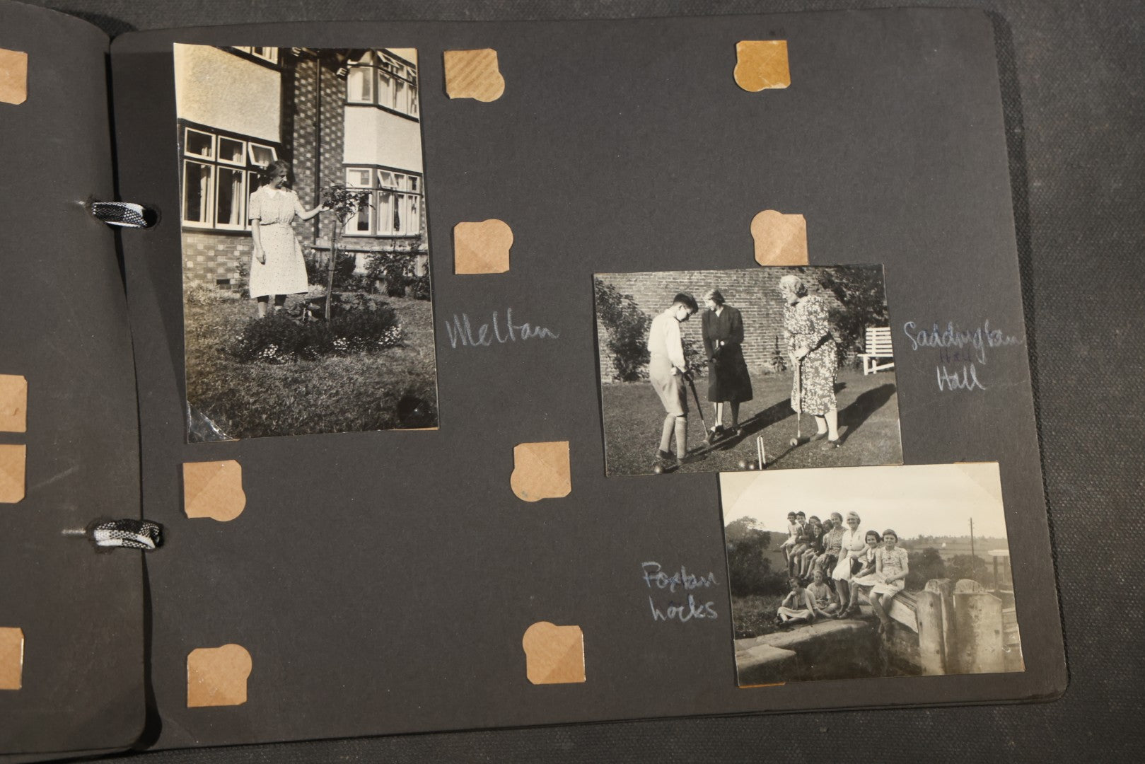 Vintage Snapshot Photo Album Containing 200+ Photographs, English and French Travel, Churches, Villages, Chartres Cathedral, Leicestershire, and French Countryside, Circa 1940s-1950s