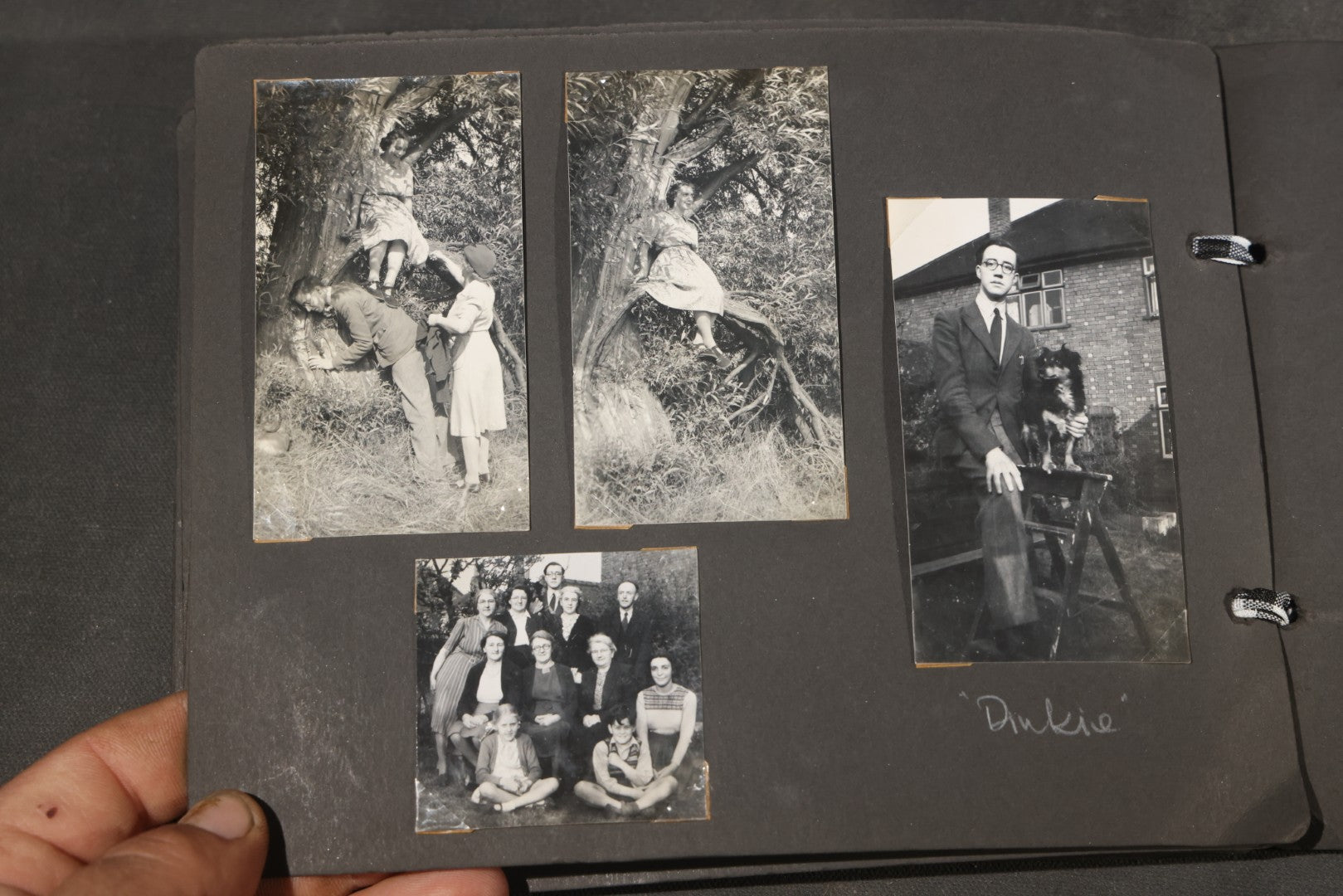 Vintage Snapshot Photo Album Containing 200+ Photographs, English and French Travel, Churches, Villages, Chartres Cathedral, Leicestershire, and French Countryside, Circa 1940s-1950s