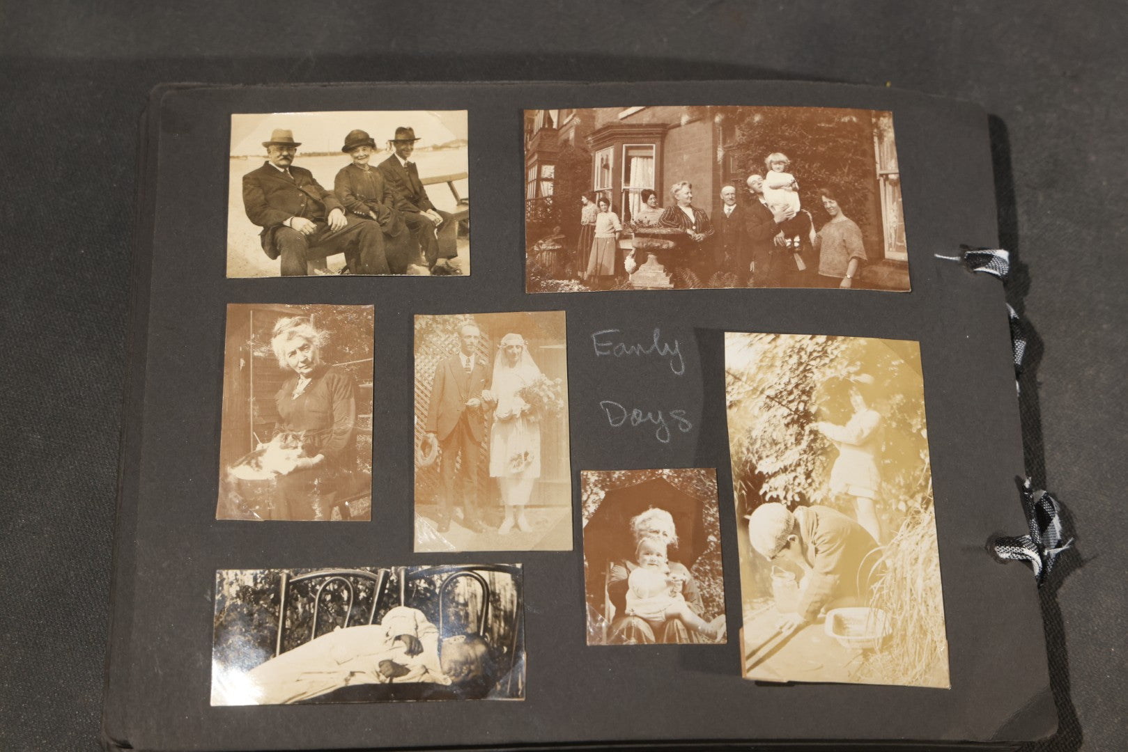 Vintage Snapshot Photo Album Containing 200+ Photographs, English and French Travel, Churches, Villages, Chartres Cathedral, Leicestershire, and French Countryside, Circa 1940s-1950s