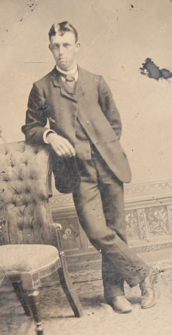 Grouping of 11 Antique Tintype Photographs, Portraits of Men, Women, Children, Couples, and Family Groups