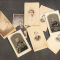 Lot 136 - Grouping of Nine Antique Photographs Including Two Tintype Photographs and Seven Carte De Visite C.D.V. Portraits, Babies, Children, Young Men, and Young Woman, One by Dunlap, Chillicothe, Missouri