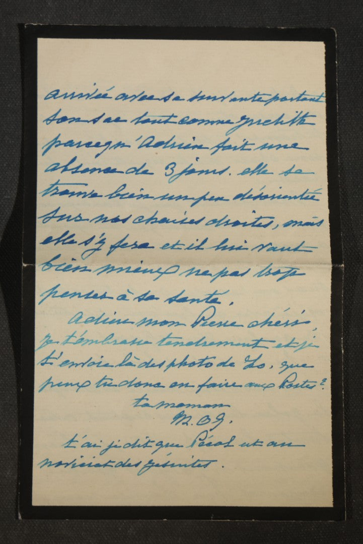 Pair of Antique French Mourning Correspondence with Black-Bordered Envelopes and Letters, Addressed to Gonfaron, Var and Chateaudun, Circa 1890s-1907