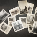 Lot 151 - Grouping of 12 Vintage Hunting Snapshot Photographs, Men with Harvested Deer and Birds, Deer on Car Roof, Jeep, Dogs, and Rural Family Scenes, Circa 1940s-1950s