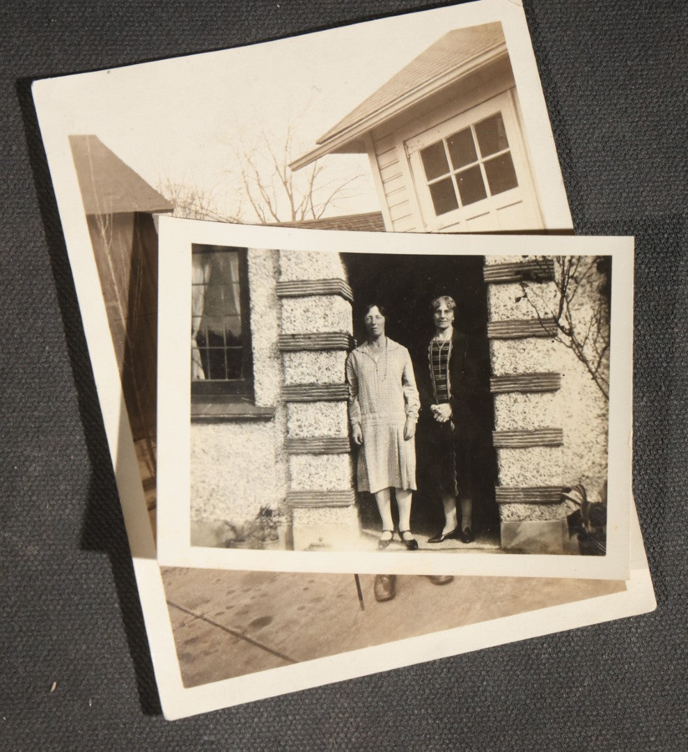 Grouping of 15 Antique and Vintage Snapshot Photographs, Family Portraits, Children, Baby, Couples, and Automobile