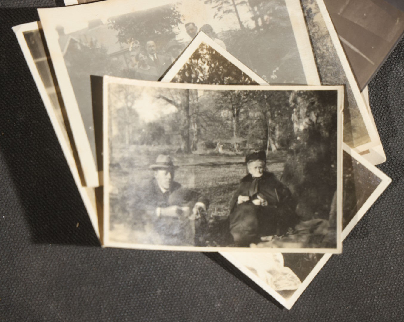 Grouping of 15 Antique and Vintage Snapshot Photographs, Family Portraits, Children, Baby, Couples, and Automobile
