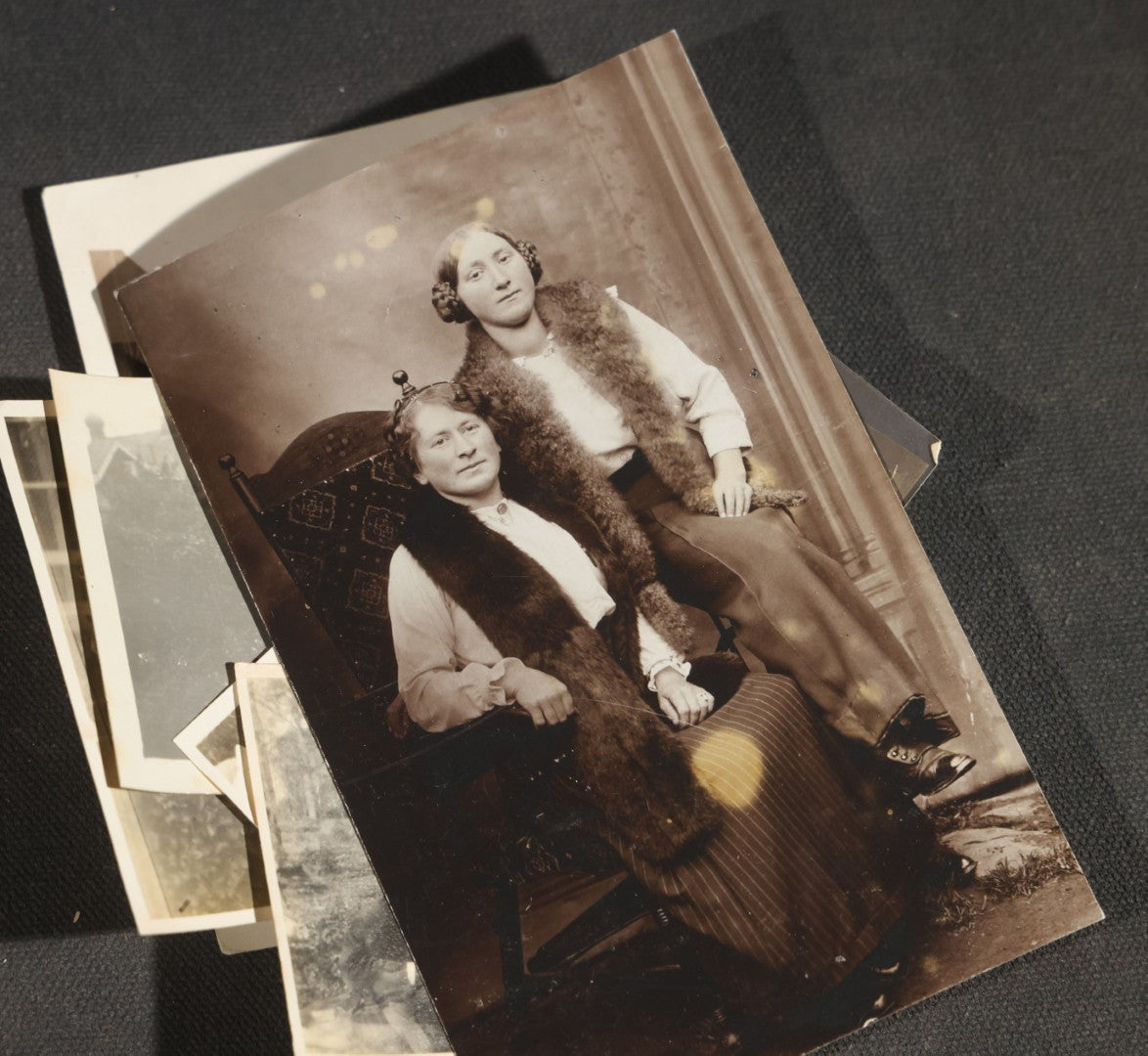 Grouping of 15 Antique and Vintage Snapshot Photographs, Family Portraits, Children, Baby, Couples, and Automobile