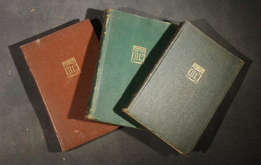 Trio of Antique Modern Library Books including "Poor People" by Dostoyevsky, "Confessions of a Young Man" by George Moore, and "Soldiers Three" by Rudyard Kipling, Published by Boni and Liveright, New York