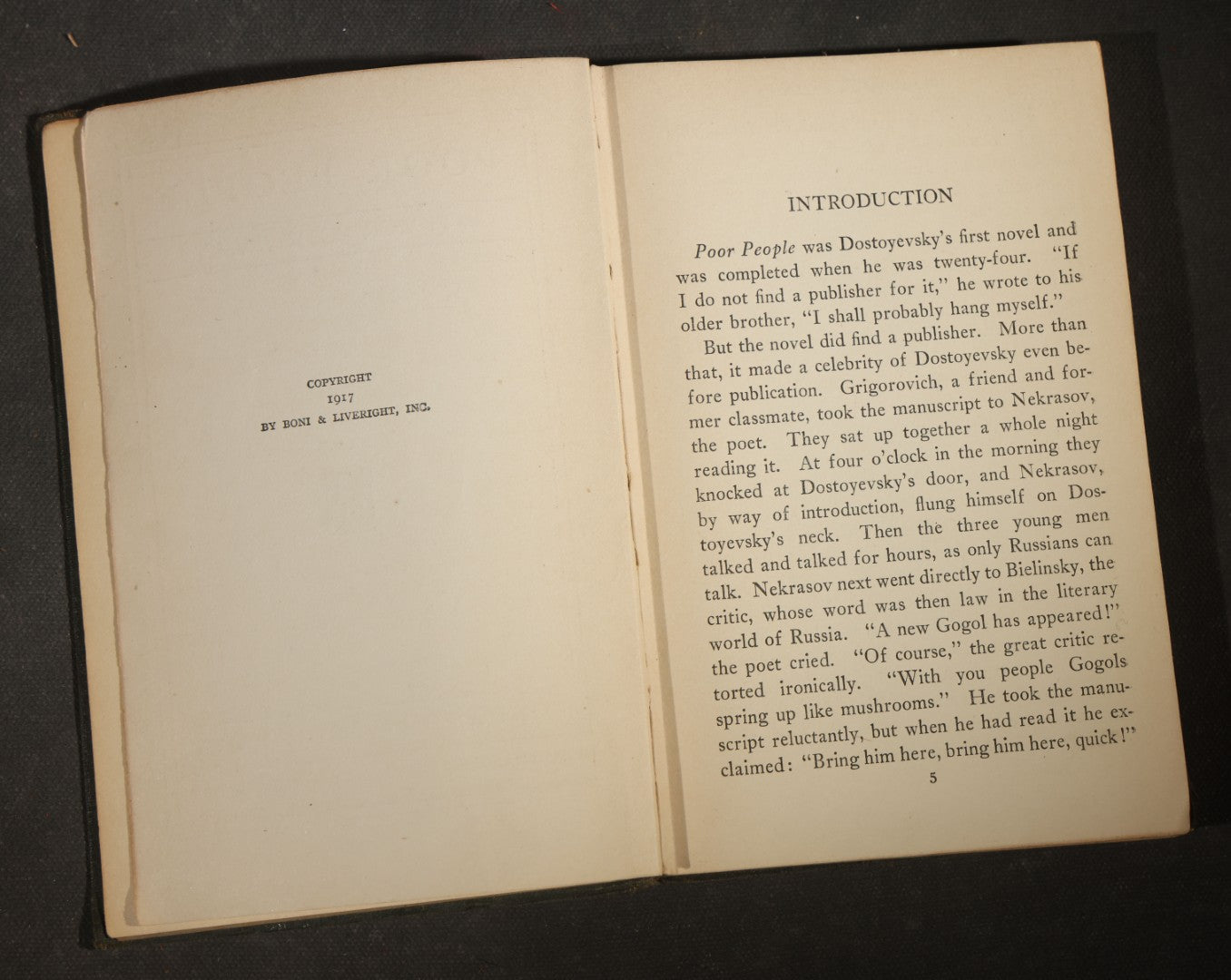 Trio of Antique Modern Library Books including "Poor People" by Dostoyevsky, "Confessions of a Young Man" by George Moore, and "Soldiers Three" by Rudyard Kipling, Published by Boni and Liveright, New York