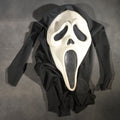 Lot 161 - Modern Glow-In-The-Dark Ghostface "Scream" Halloween Mask with Black Fabric Hood, Manufactured by Easter Unlimited Inc., Made in China, Circa Early 2000s